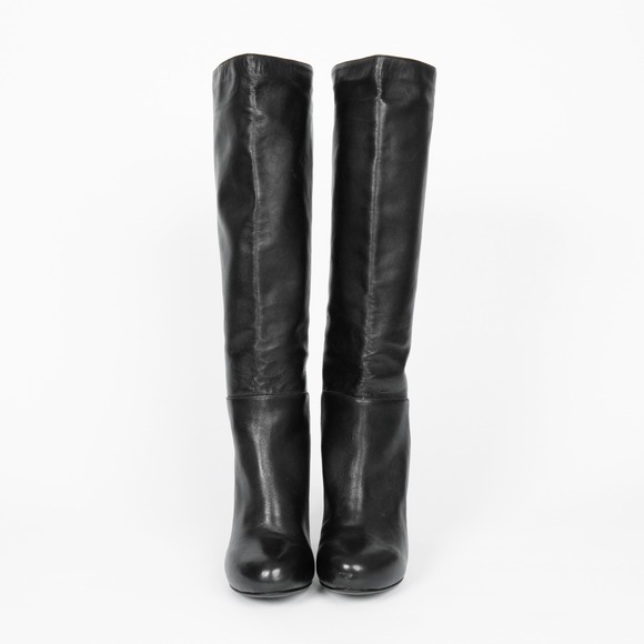 See By Chloe Black Leather Knee High Heeled Boots Womens Size 40.5 EU  10.5 US - Picture 3 of 14